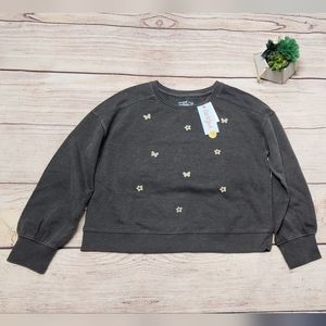 NEW!!! Girls Cat & Jack grey sweatshirt Sz.L(10/12)Plus